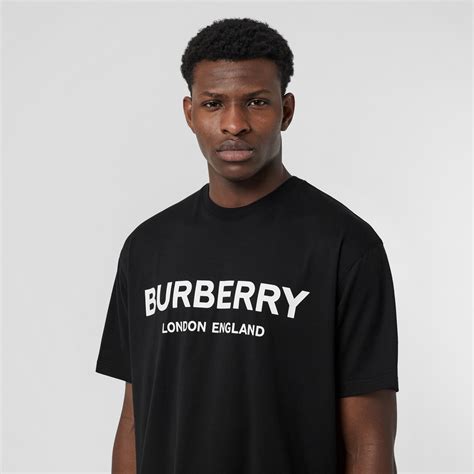 burberry logo print t-shirt m / black|burberry t shirt original price.